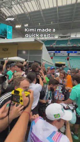 Che bello, Kimi! La festa a Miami dopo la terza vittoria