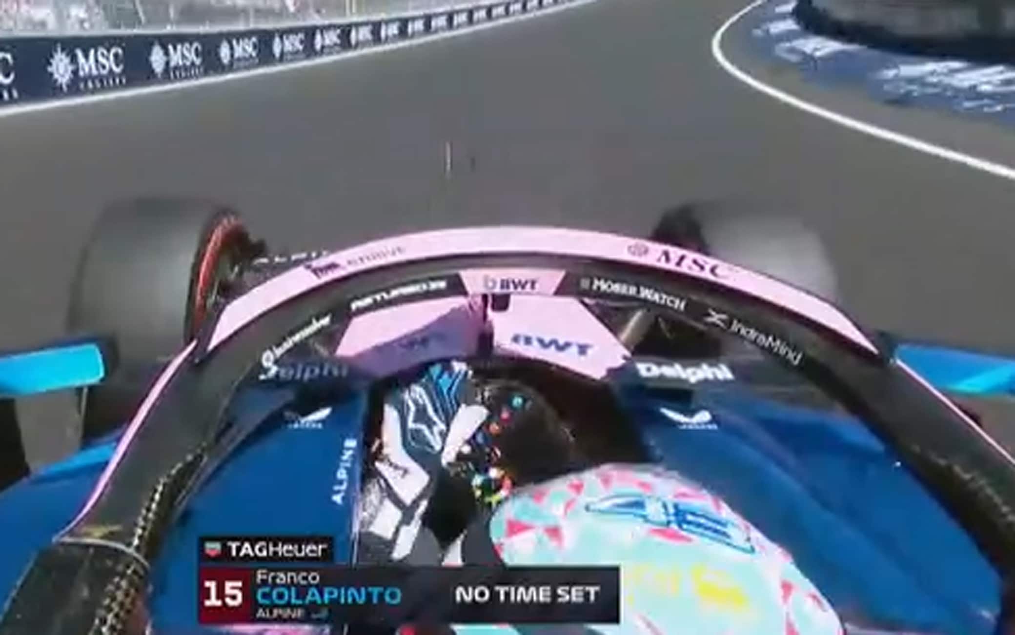Colapinto, rischio incidente alla curva Monumental a Madrid nel GP Spagna. VIDEO