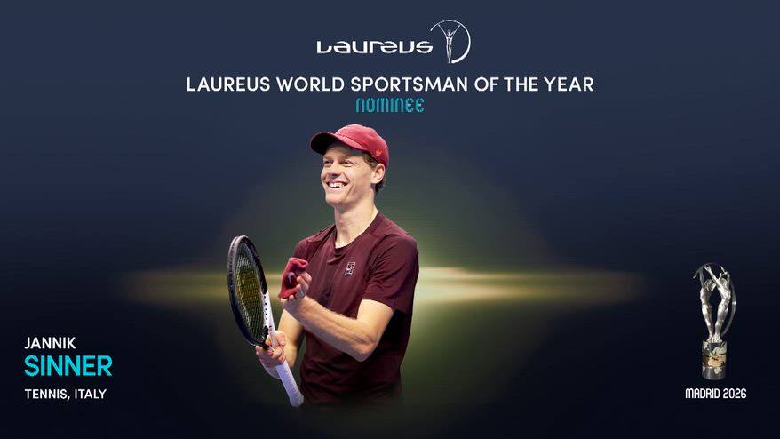 Sinner tra i nominati per i Laureus Sports Awards 2026