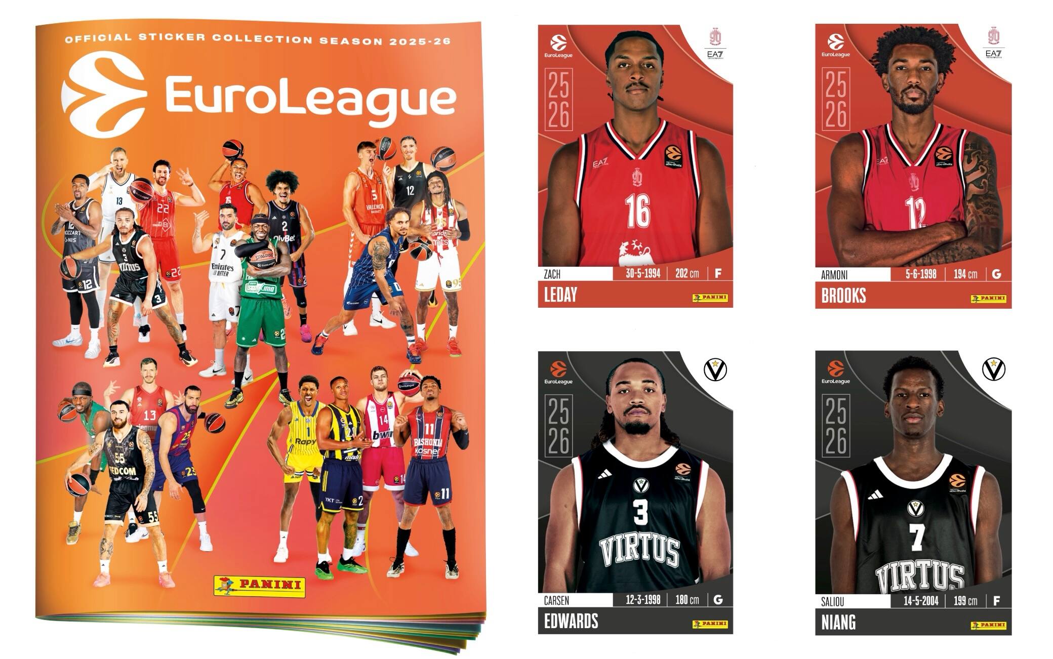 In edicola la nuova collezione di figurine Panini per l'Eurolega 2025-26