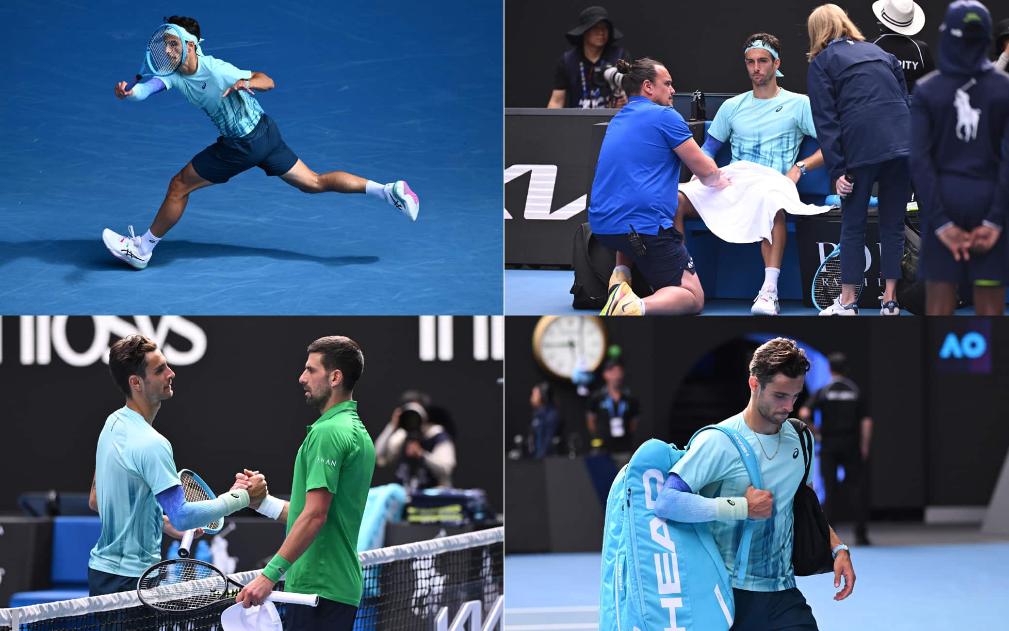 Musetti, ritiro dall'Australian Open contro Djokovic: la ricostruzione