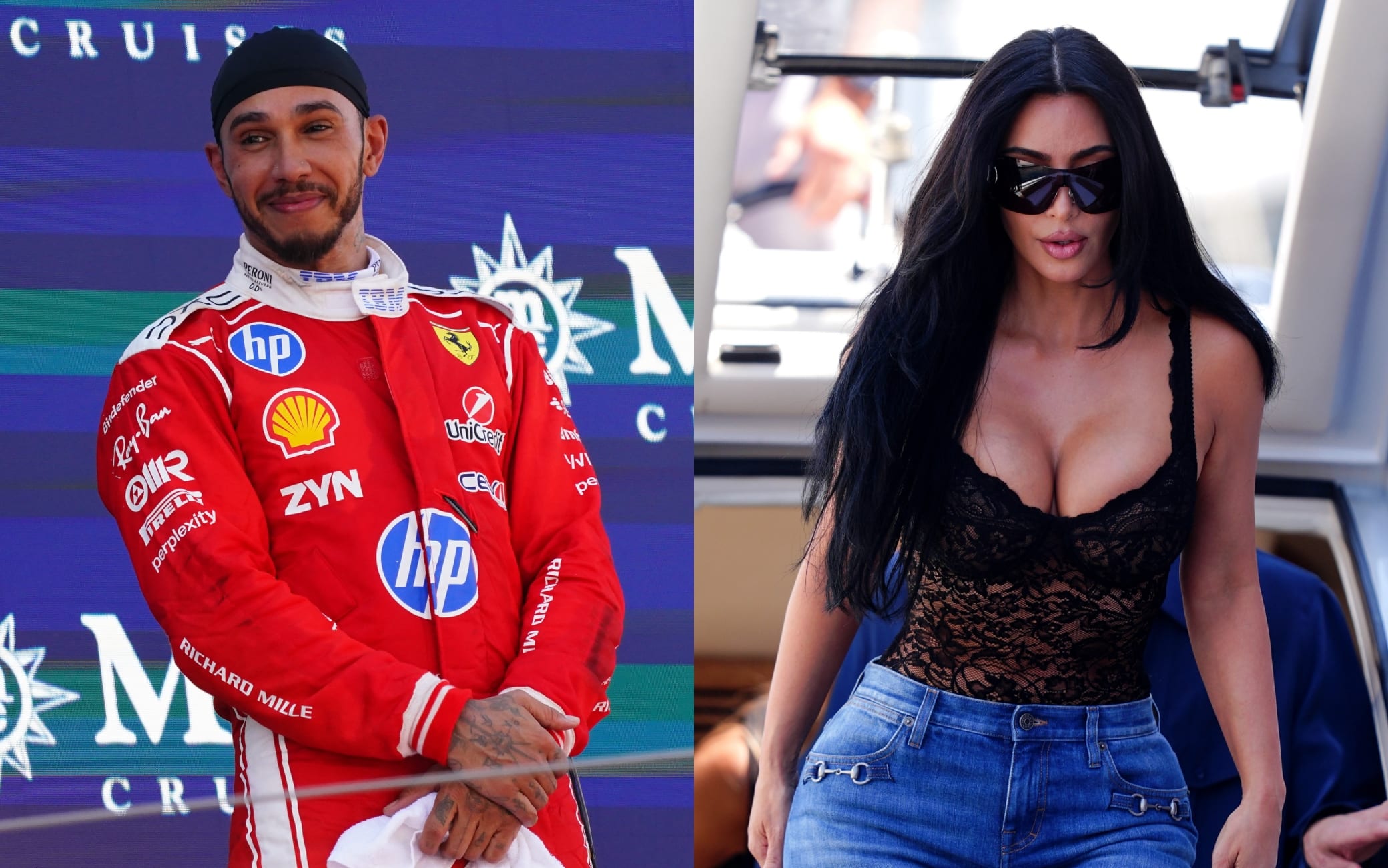 F1, Hamilton in videochiamata con la fidanzata Kim Kardashian dopo il trionfo
