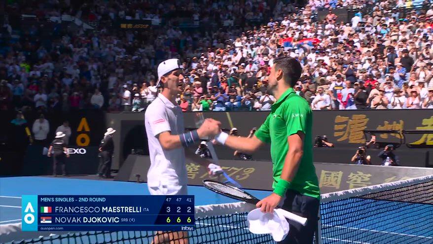 Maestrelli-Djokovic: i punti migliori agli Australian Open