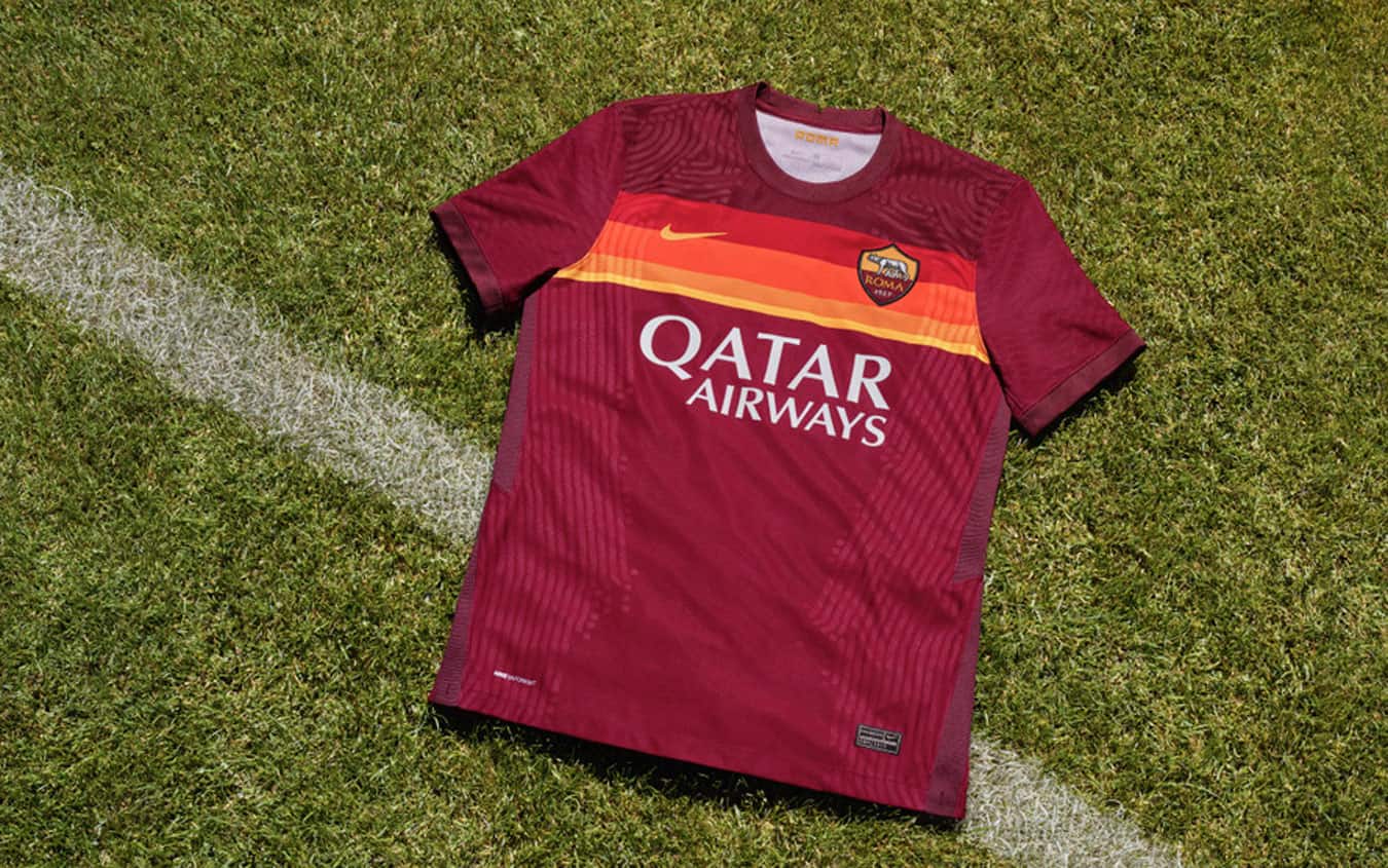 Roma, la prima maglia 2020 2021 con Zaniolo e Pellegrini