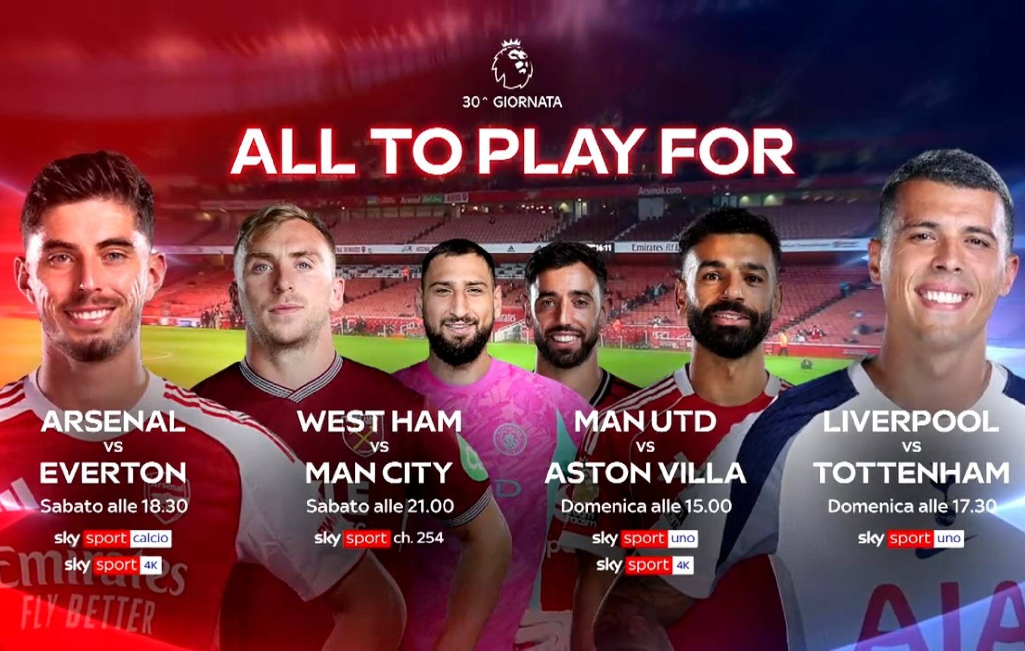 Premier League, Bundesliga e Ligue 1: tutte le gare del weekend su Sky e NOW