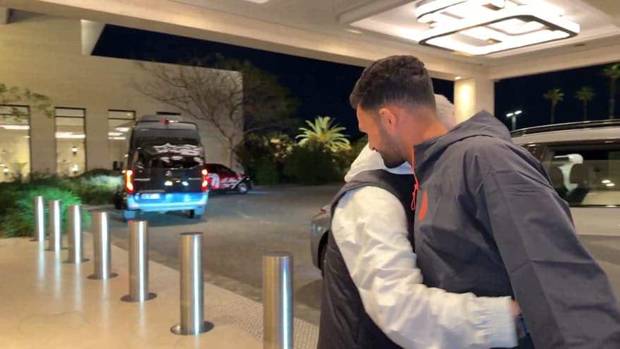 L'arrivo di Leao e Goncalo Ramos nell'hotel del Milan