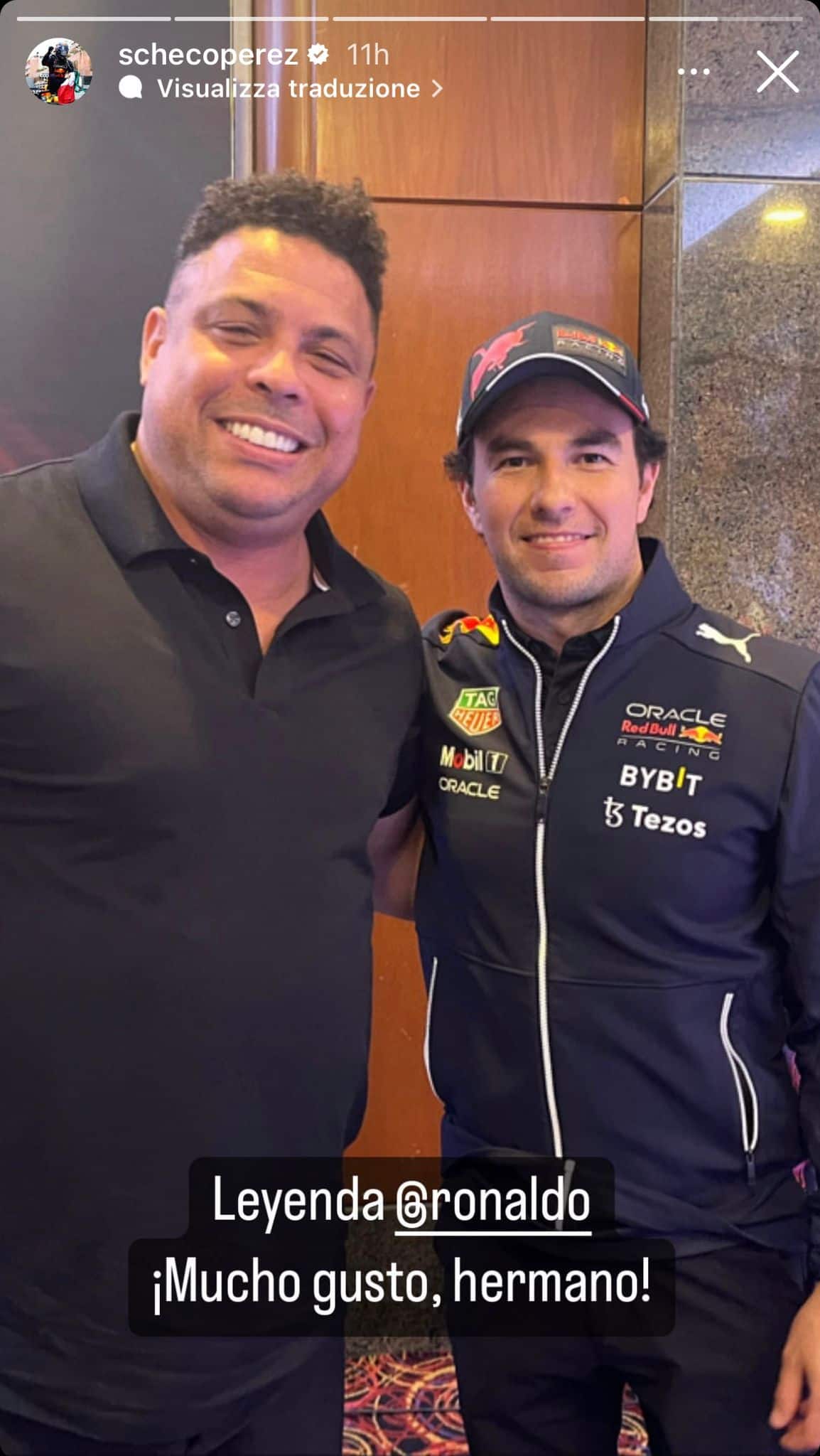 F1, Perez e la foto con Ronaldo il Fenomeno in Brasile: 'Un vero ...