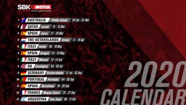 Superbike calendario