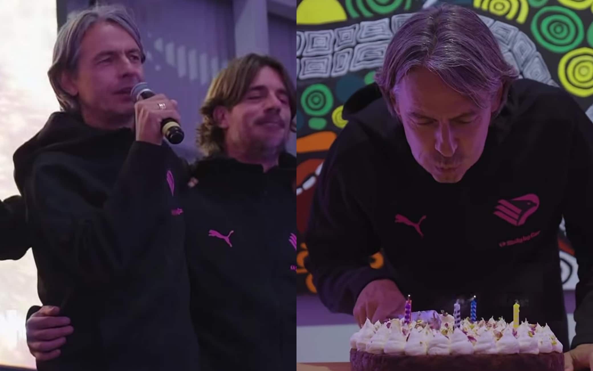 Inzaghi, festa a sorpresa del Palermo per il compleanno