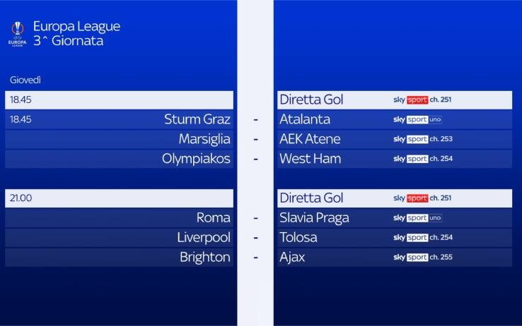 Europa League 3a giornata