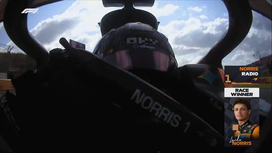 "Grande per il duro lavoro", il team radio Norris in Olanda