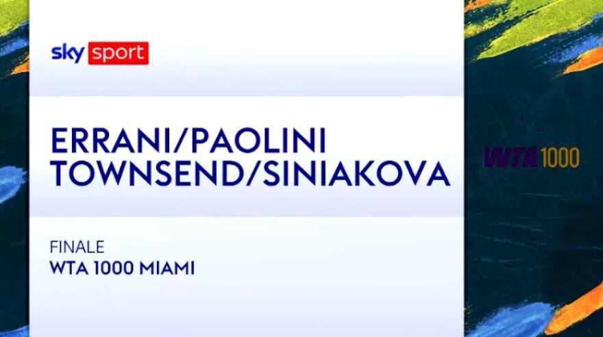 Errani/Paolini-Siniakova/Townsend: highlights Wta Miami. VIDEO