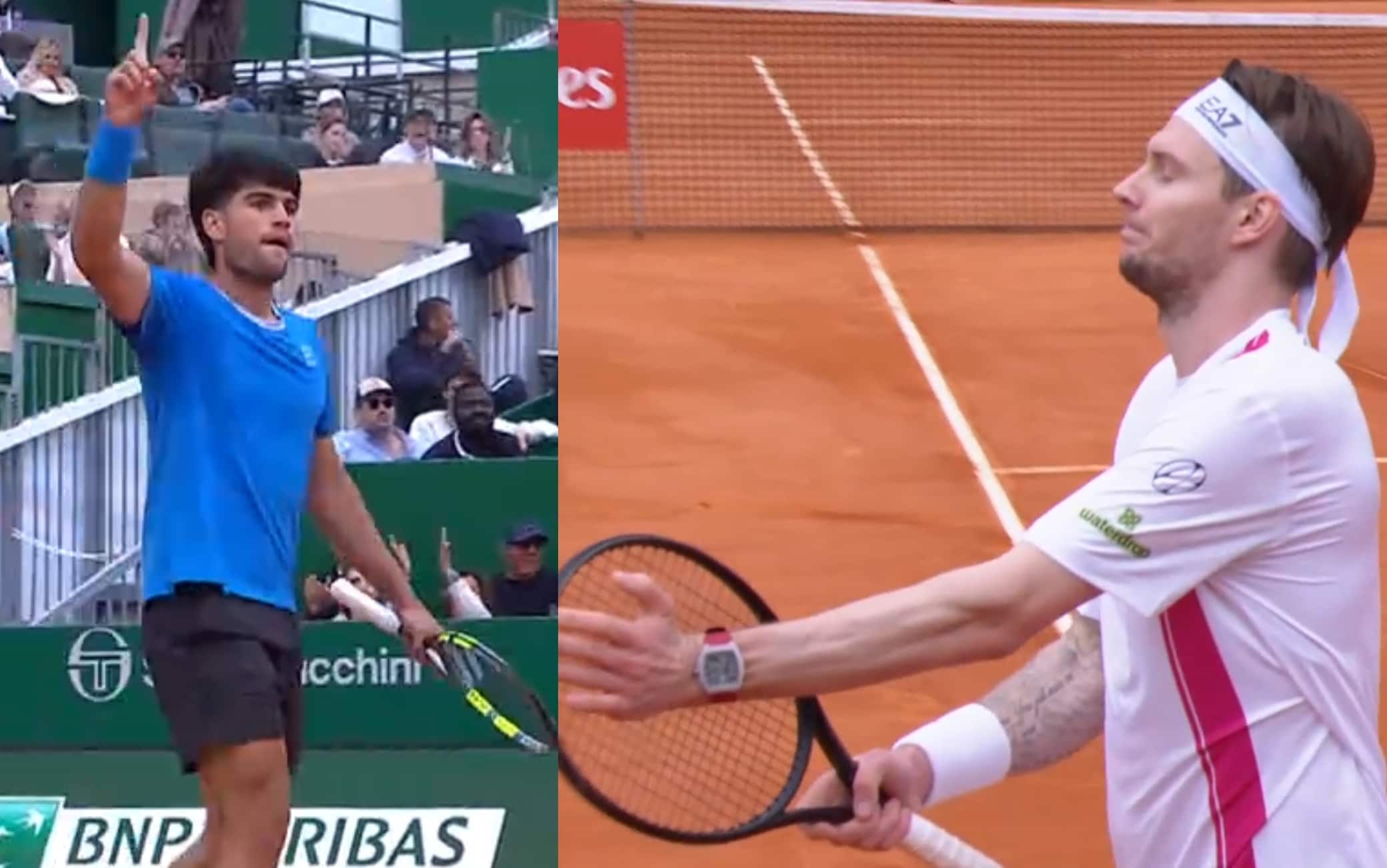 Atp Monte-Carlo, Alcaraz è un muro in difesa: Bublik lo applaude