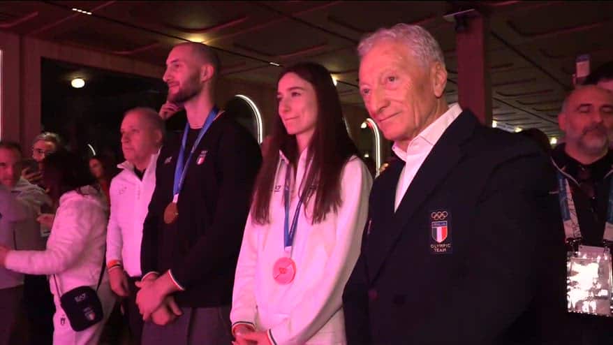 Curling, Costantini e Mosaner celebrati a Casa Italia 