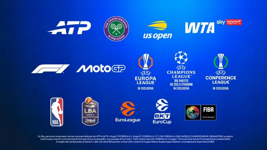 Su Sky Sport: F1, MotoGP, tennis, basket, Coppe Europee