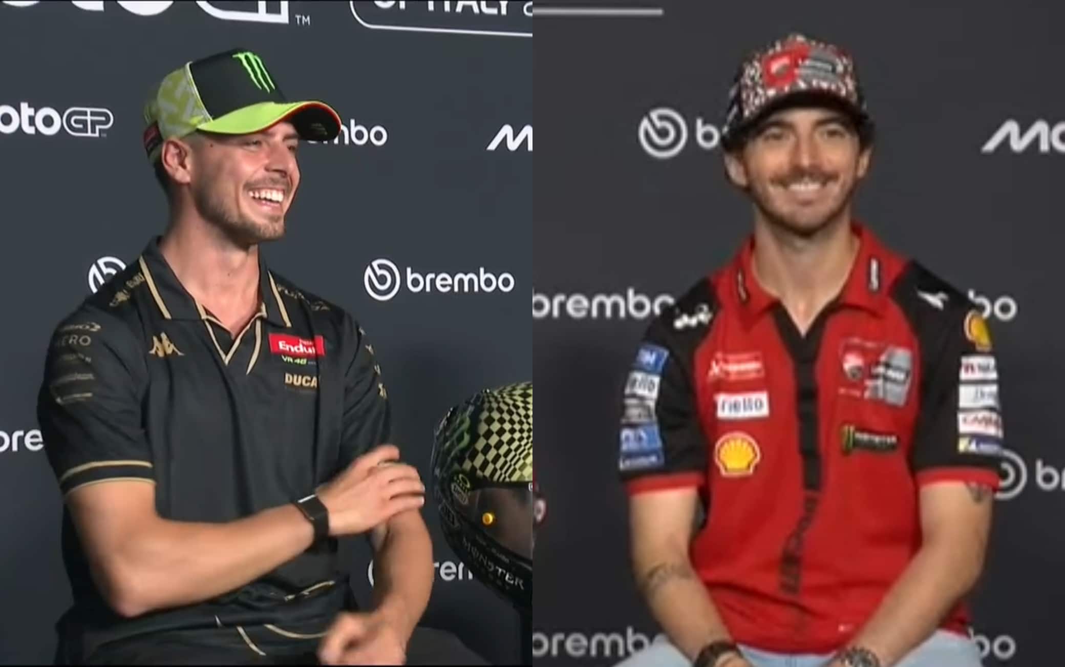 Di Giannantonio e l'auto dei sogni: il siparietto con Bagnaia in conferenza stampa