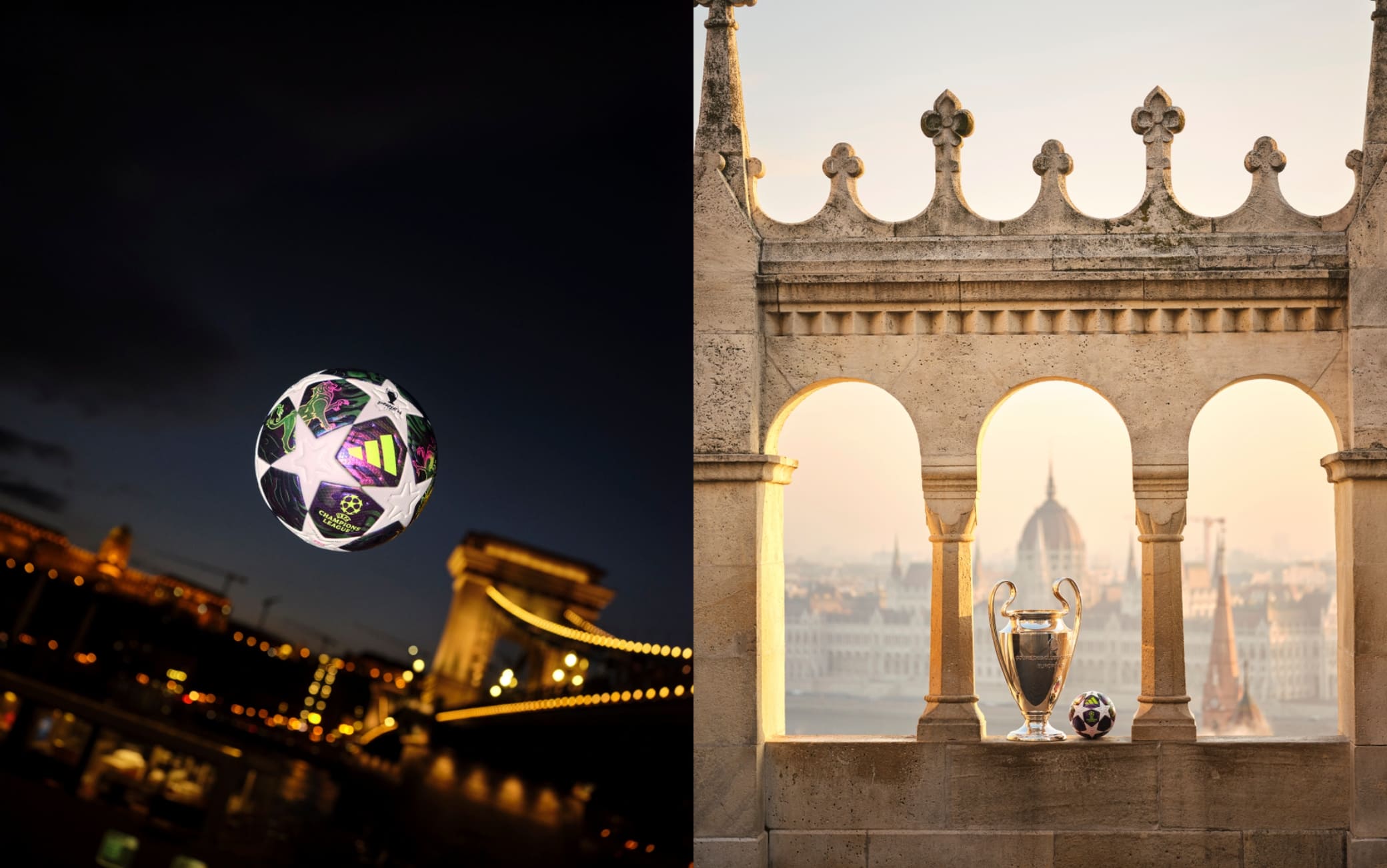 Finale Champions 2026, il pallone ispirato a Budapest