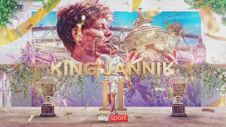 Sinner campione a Wimbledon: la clip di Sky Sport