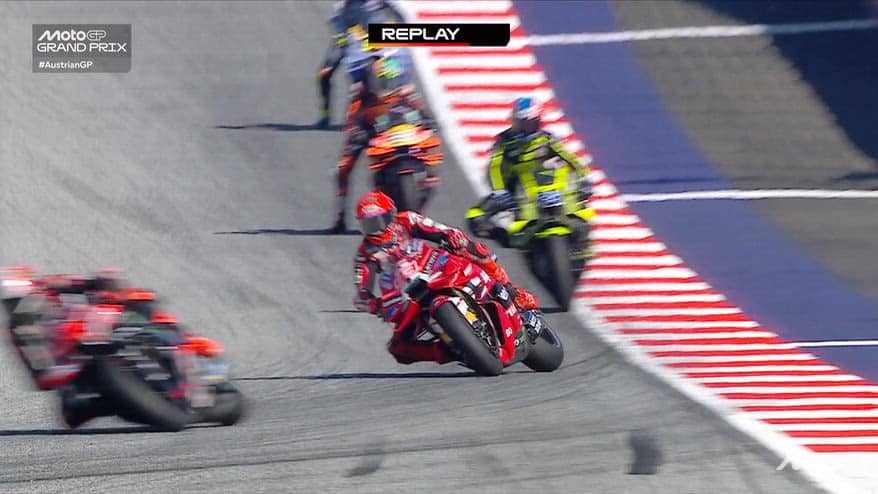 Marquez mette la Ducati di traverso: che lungo al GP Austria