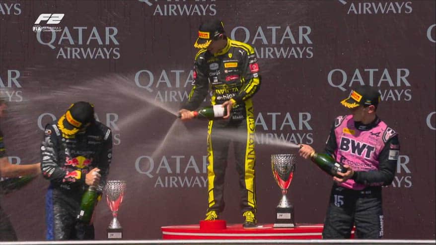 F2, la festa sul podio di Baku. E il giallo sul titolo...