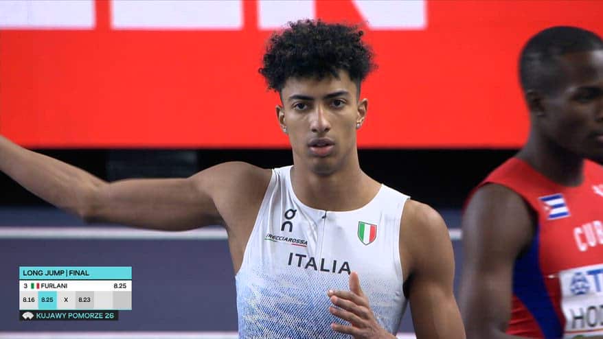 Furlani, salto nell'argento: il suo incredibile 8.39