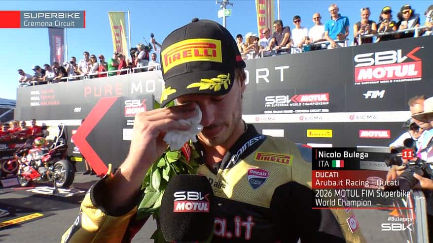 Bulega, titolo e lacrime: "Grazie al team per l'opportunità"