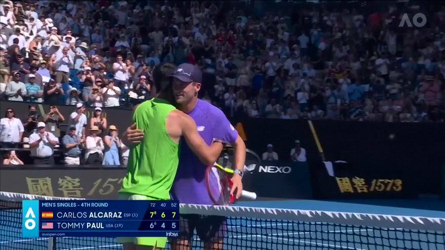 Alcaraz-Paul: i migliori colpi agli Australian Open