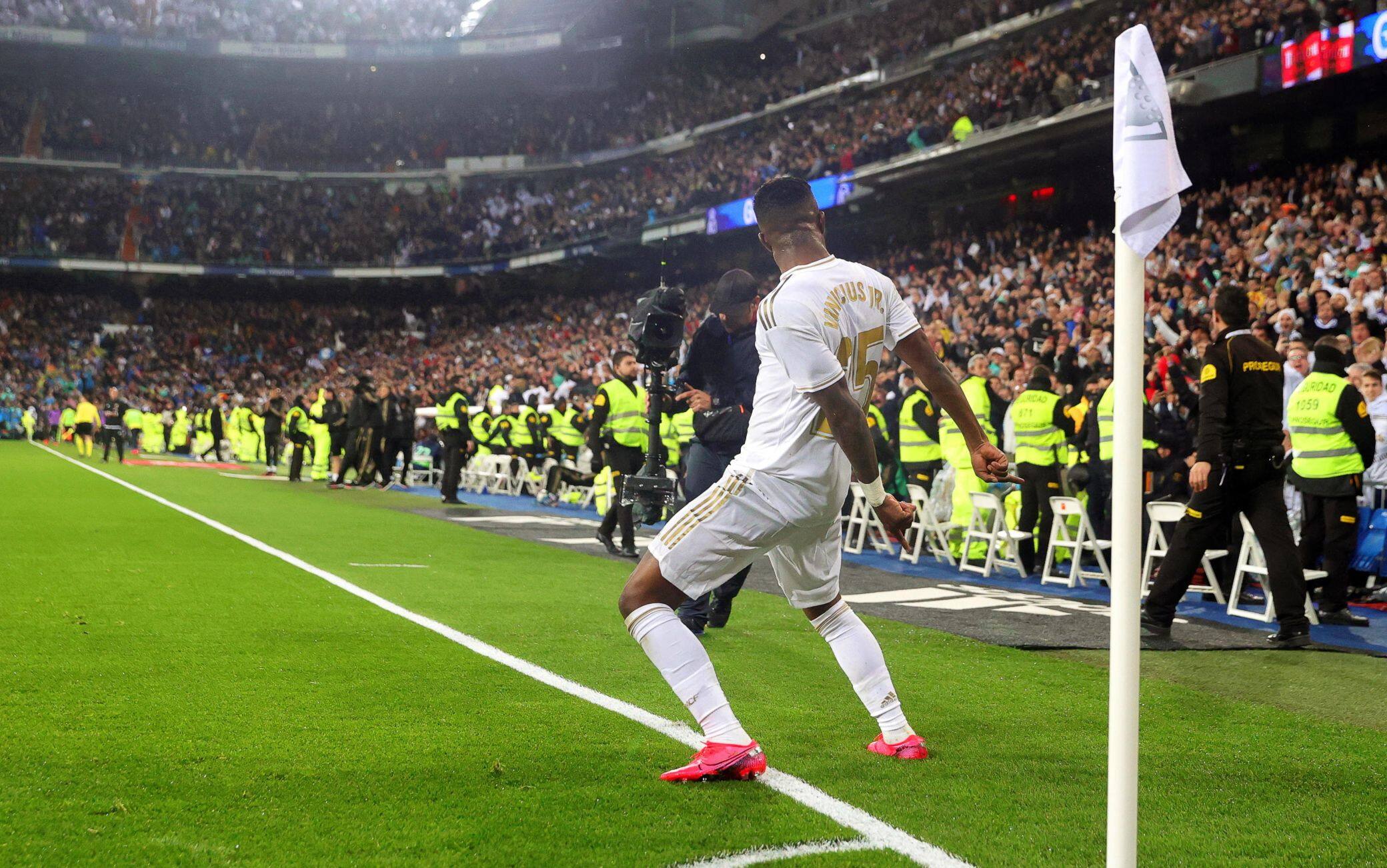 L'esultanza di Vinicius in Real-Barcellona