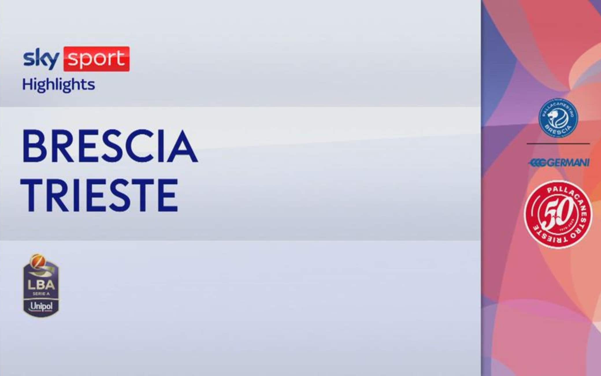 Gara-5 Brescia-Trieste 90-75: highlights LBA 