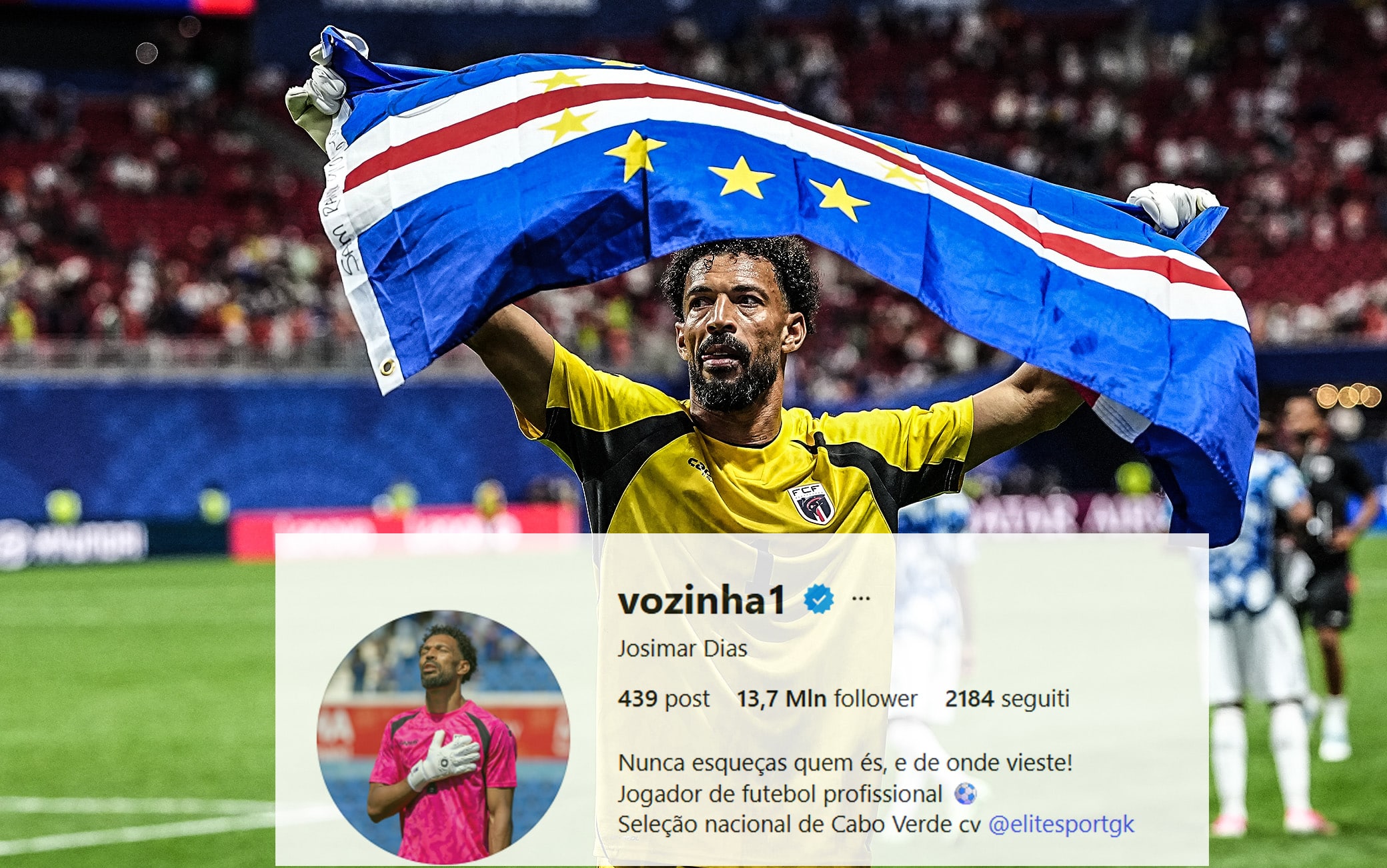 Vozinha-mania ai Mondiali: sportivi e vip con meno followers del portiere di Capo Verde