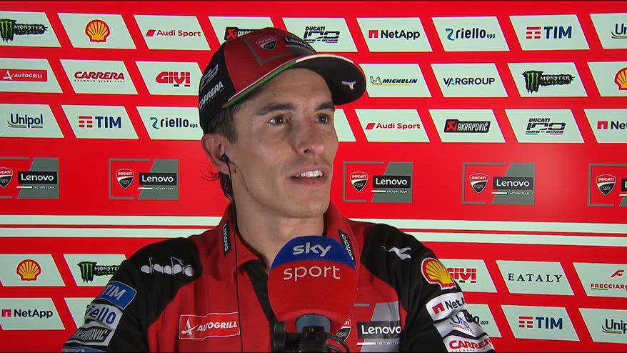 M. Marquez: "Spinto solo qualche giro, auguri a Pecco!"