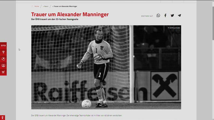 E' morto Alexander Manninger, ex portiere della Juve 