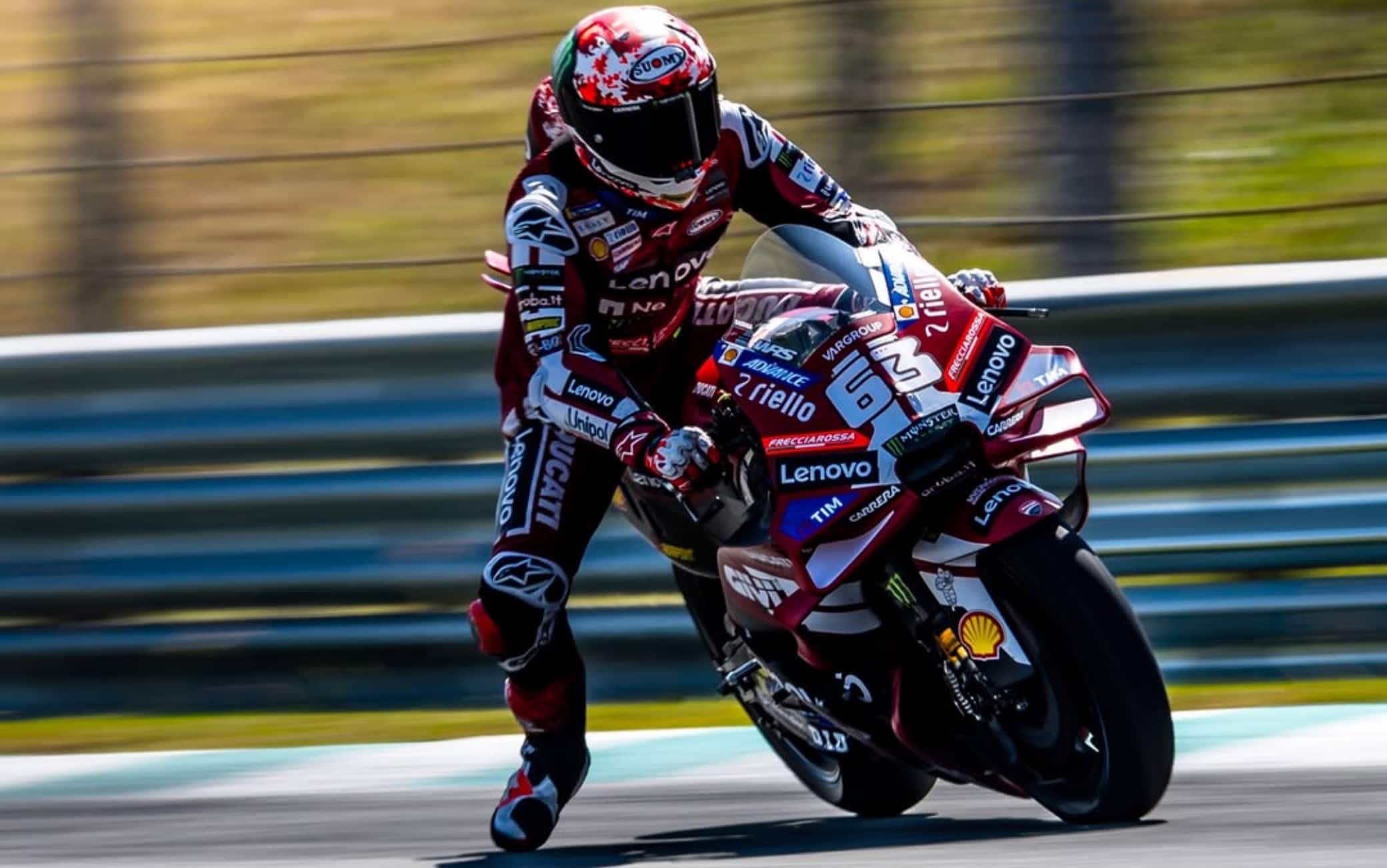 Bagnaia (Ducati) sui test MotoGP: "Sollevato, feeling positivo con l'anteriore"