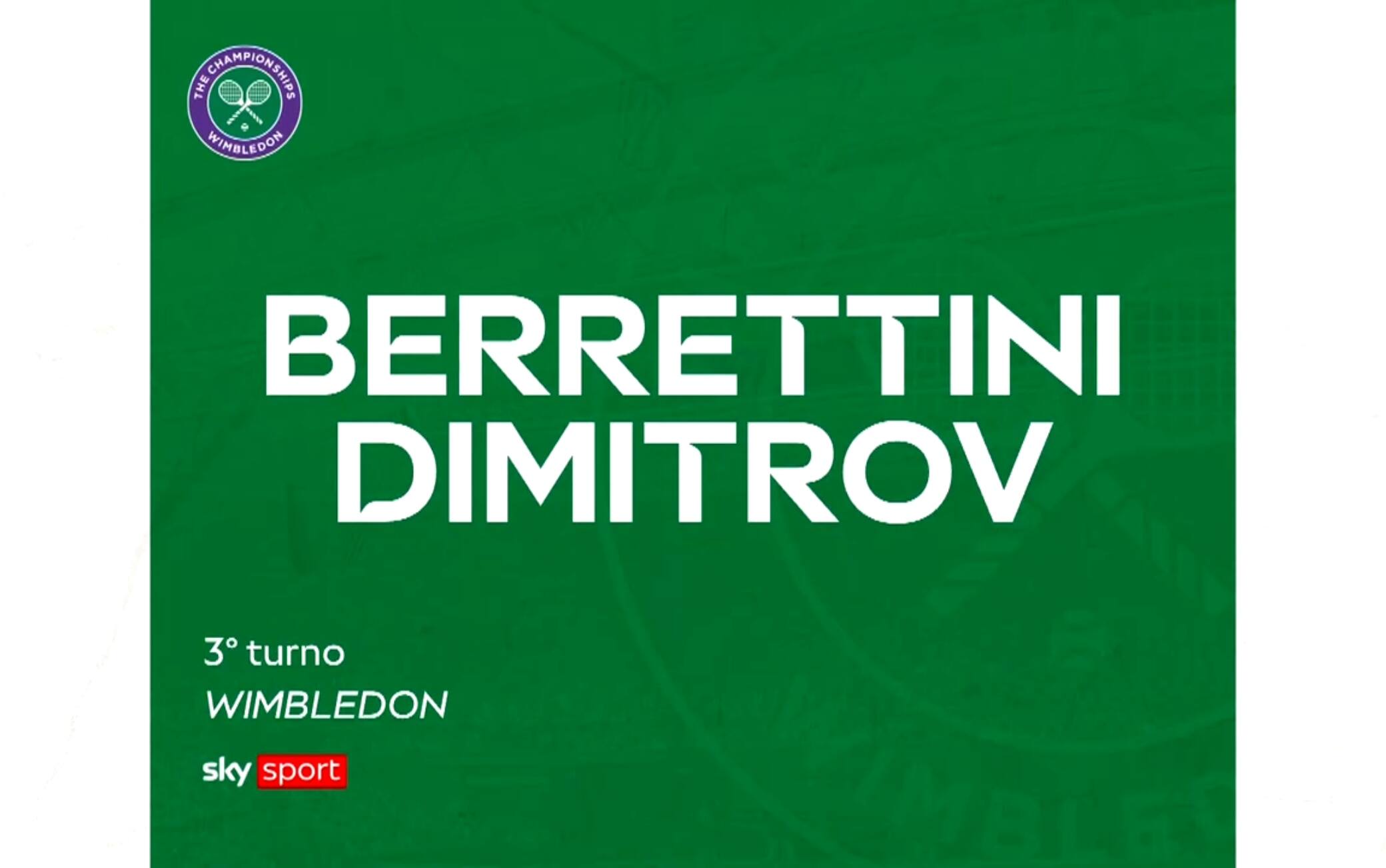 Berrettini-Dimitrov: highlights Wimbledon