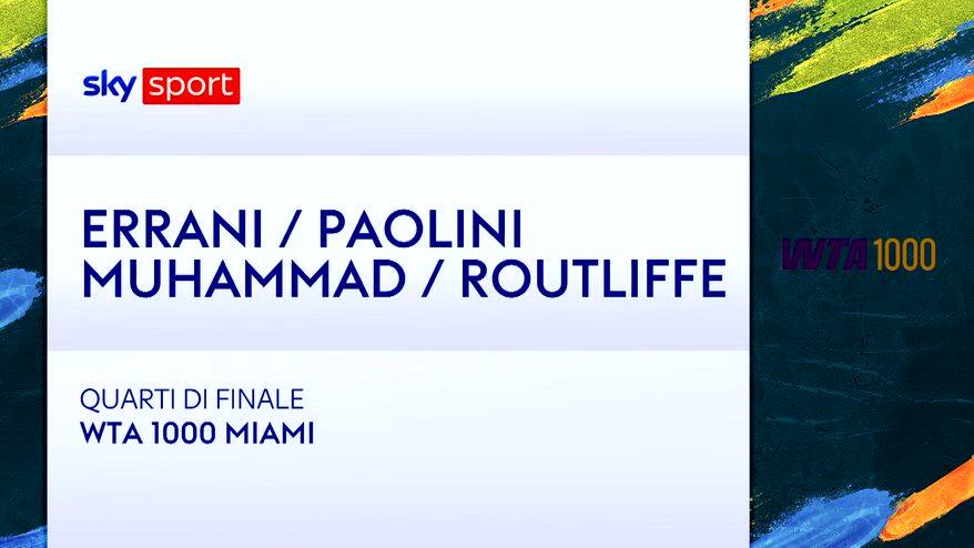 Errani/Paolini-Muhammad/Routliffe: highlights Wta Miami. VIDEO