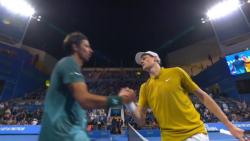 Sinner batte Popyrin, è ai quarti di Doha: il match point 