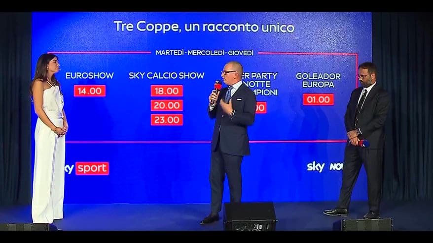 La presentazione delle Coppe europee su Sky