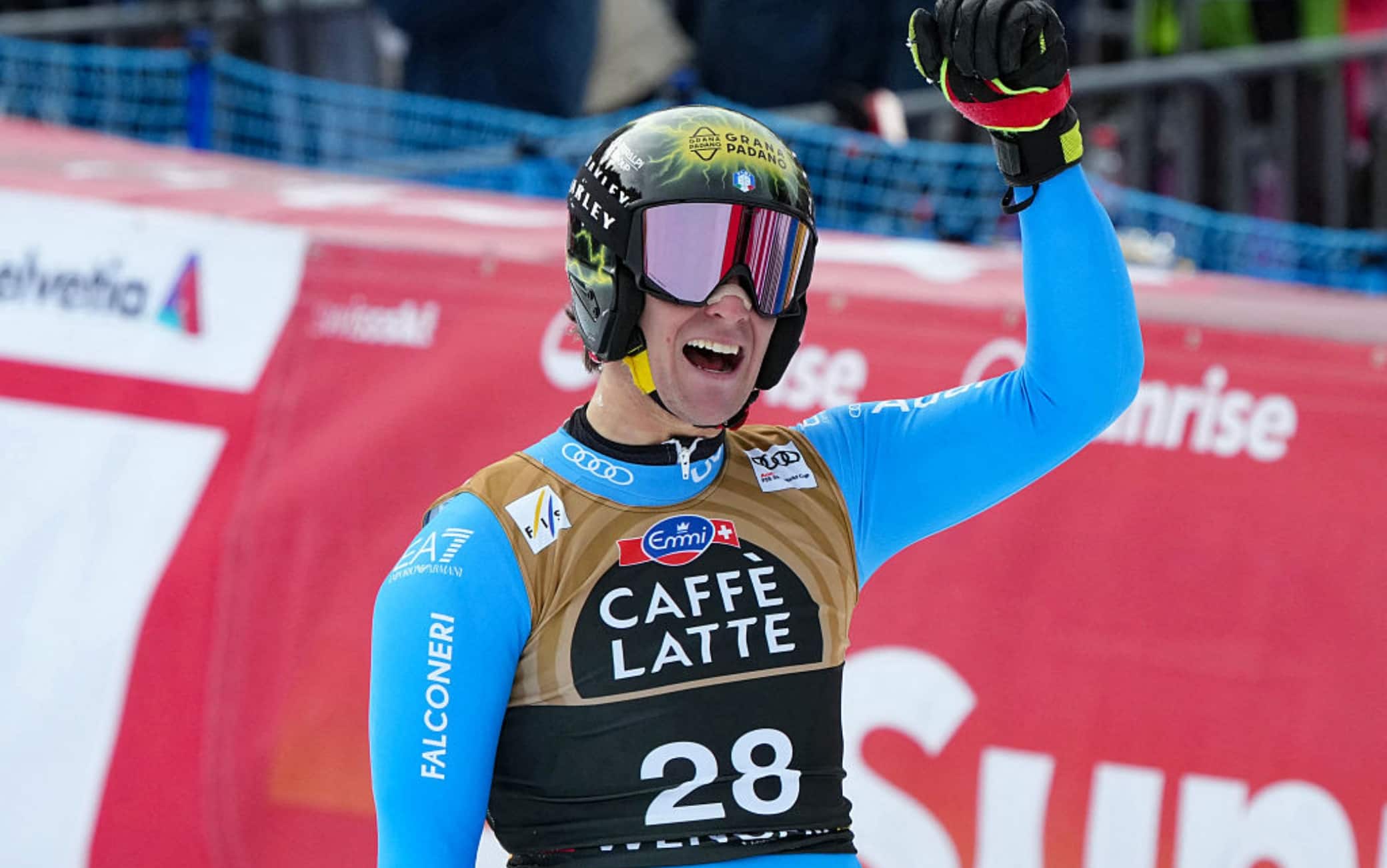 Coppa del mondo di sci, Giovanni Franzoni terzo nella discesa maschile a Wengen