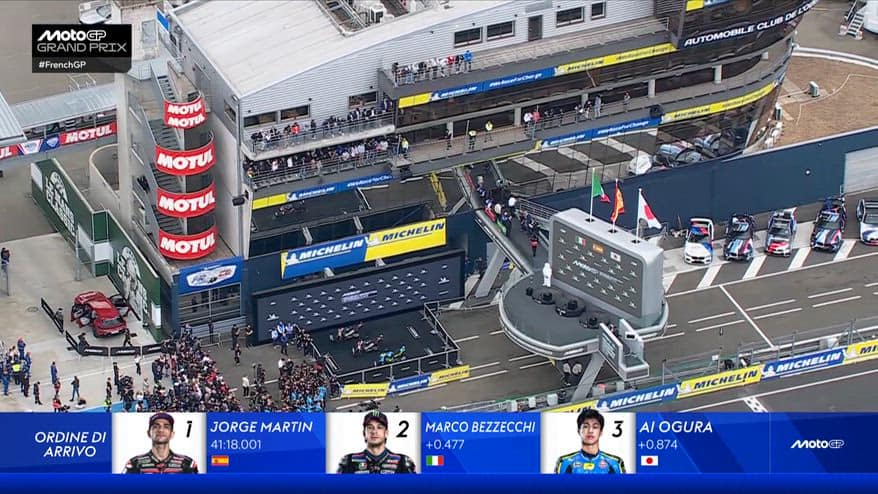 MotoGP, GP Francia: l'inno spagnolo per Martin