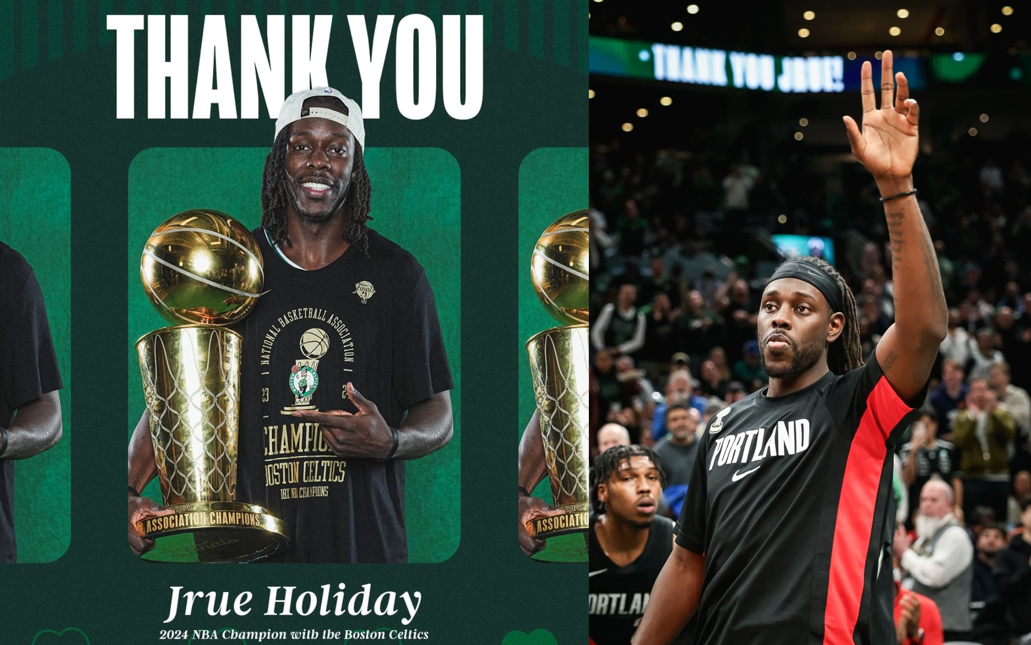 NBA, il tributo dei Boston Celtics per il primo ritorno di Jrue Holiday. VIDEO