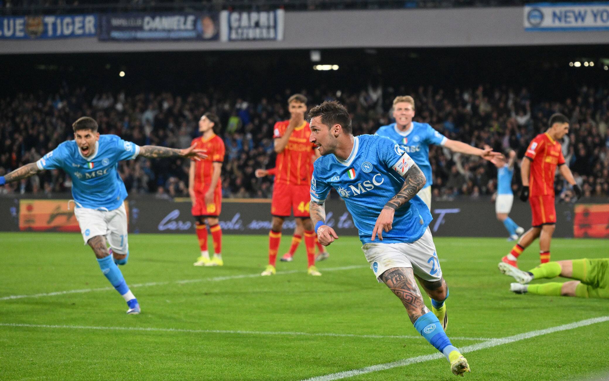 Napoli-Lecce 2-1: video, gol e highlights