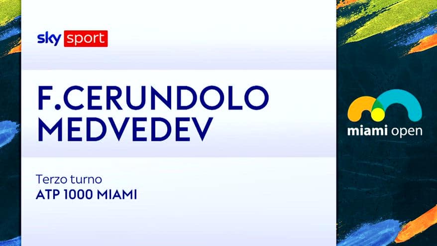 Cerundolo-Medvedev: highlights Atp Miami