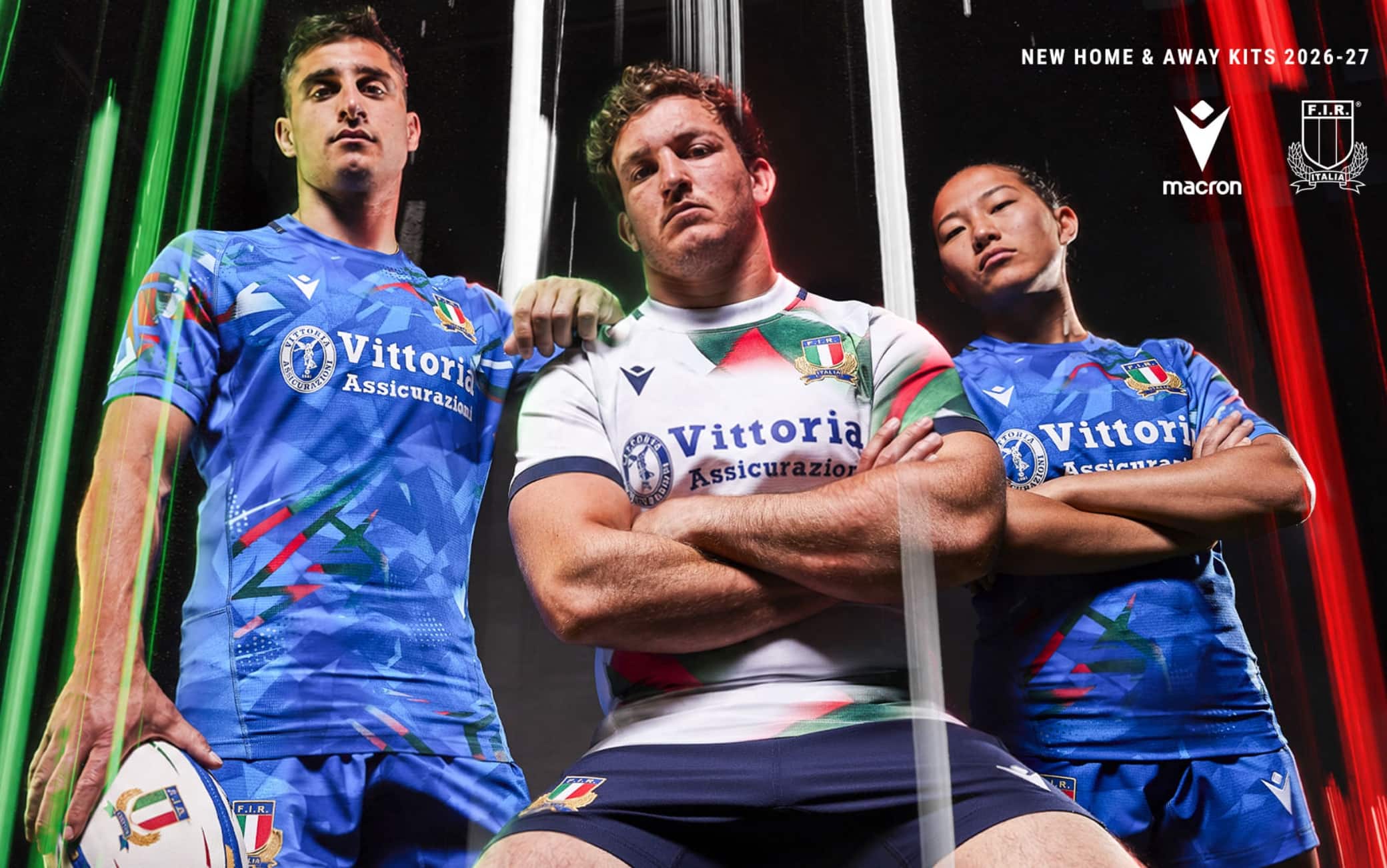 Italrugby, le nuove maglie Home e Away si ispirano al Futurismo