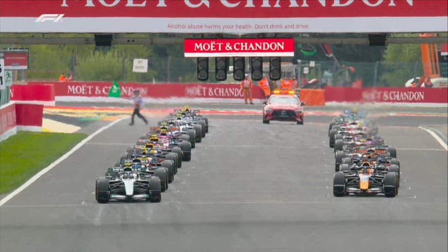 F1, GP Belgio: la partenza e il primo giro 