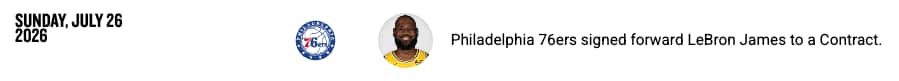 LeBron ai Sixers