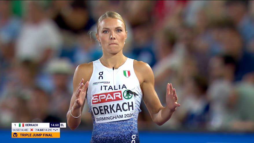 Derkach vince la medaglia d'oro nel salto triplo. VIDEO