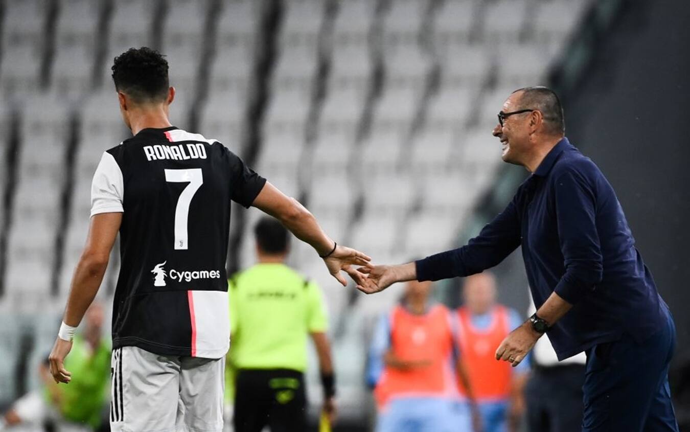 Cristiano Ronaldo e Maurizio Sarri