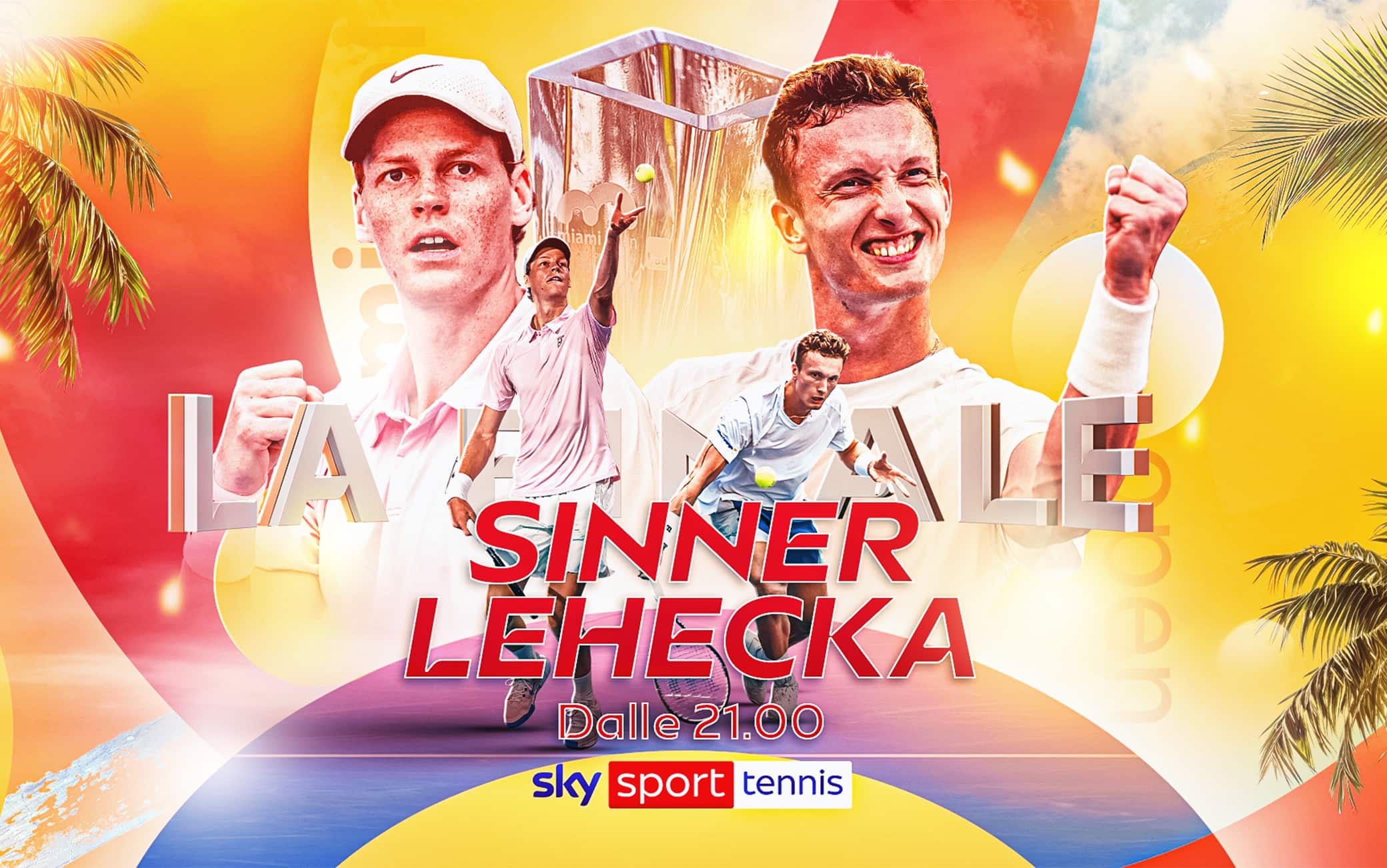Sinner-Lehecka oggi all'Atp Miami: orario e dove vederla in tv