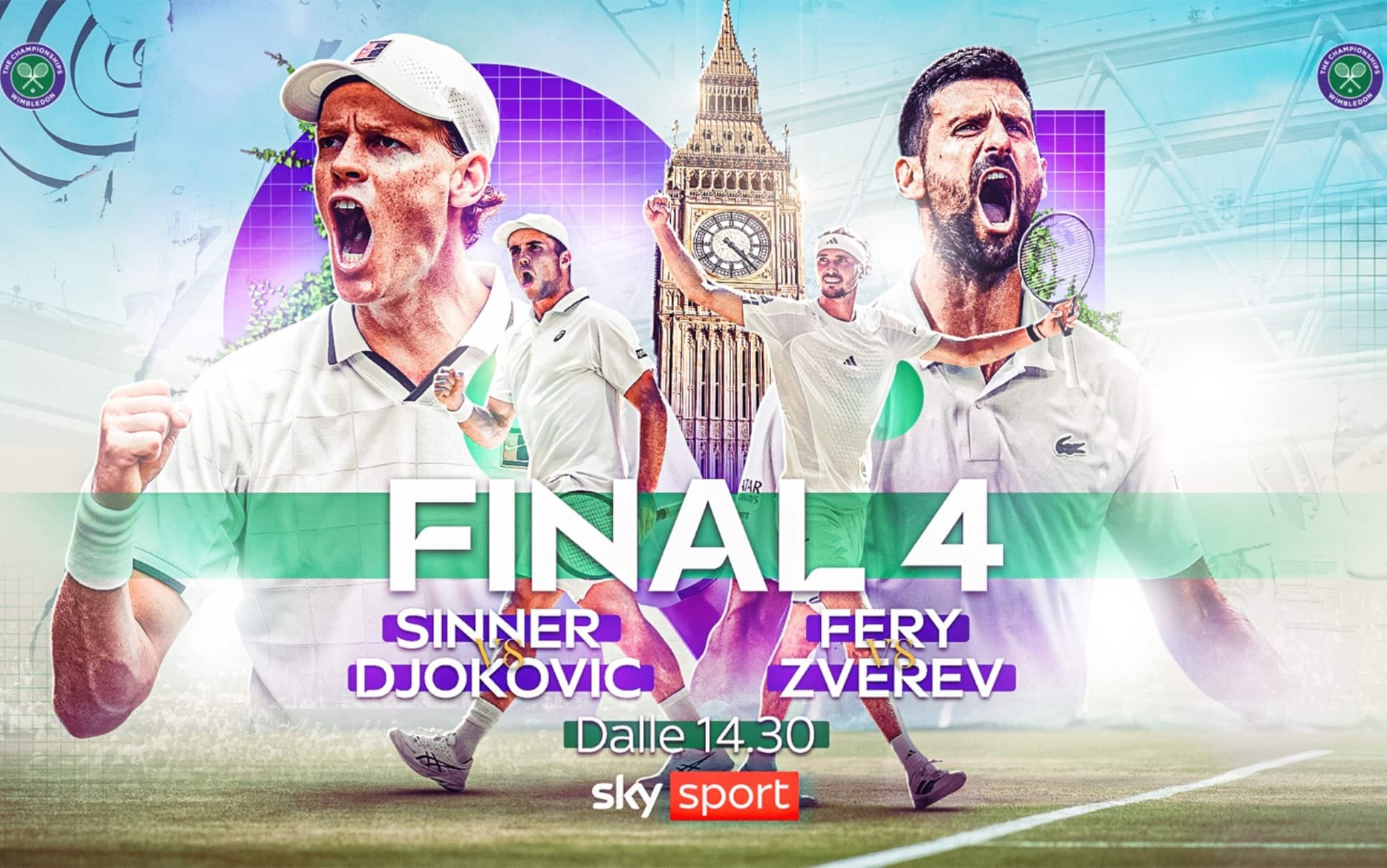 Wimbledon, il programma di oggi: partite e orari