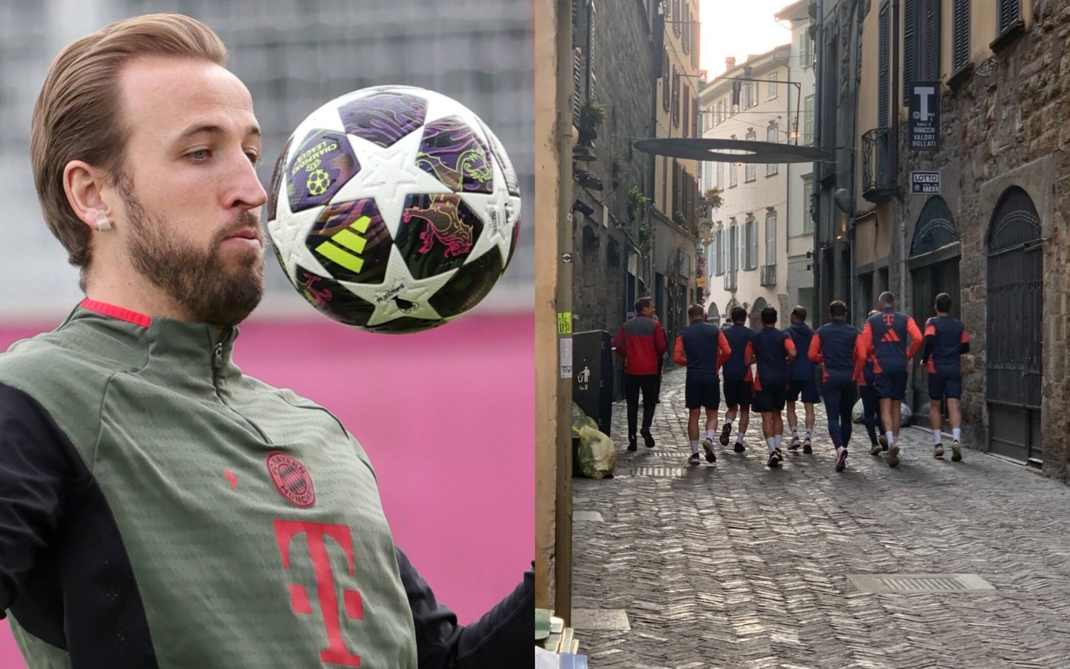 Il Bayern si allena in campo, lo staff... per le vie di Bergamo alta. VIDEO